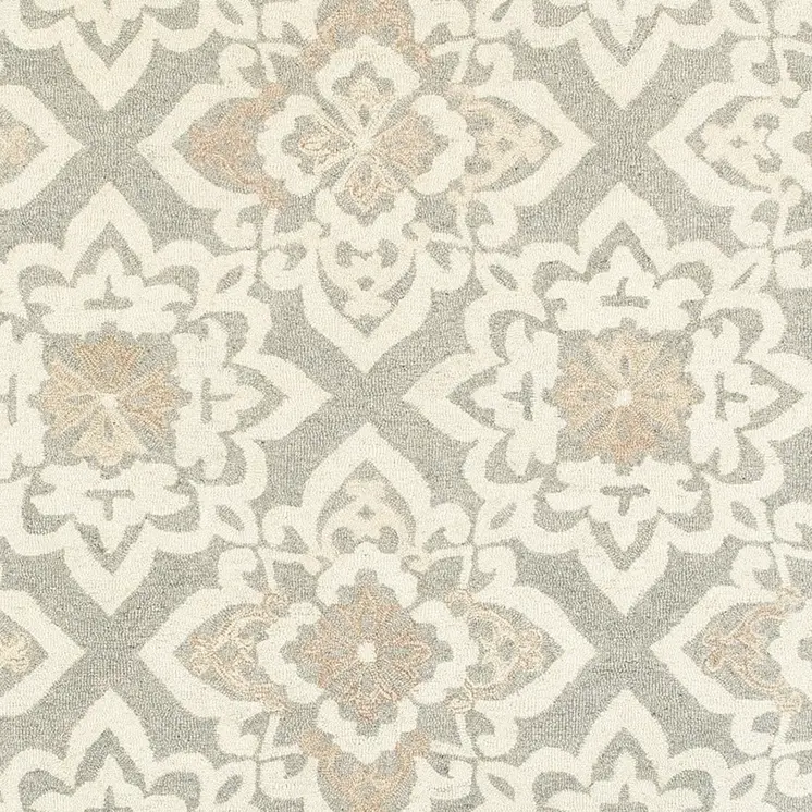 10' X 13' Sand And Gray Wool Geometric Hand Tufted Area Rug