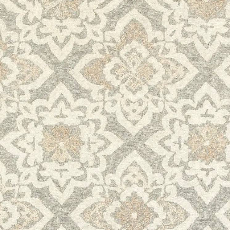 10' X 13' Sand And Gray Wool Geometric Hand Tufted Area Rug
