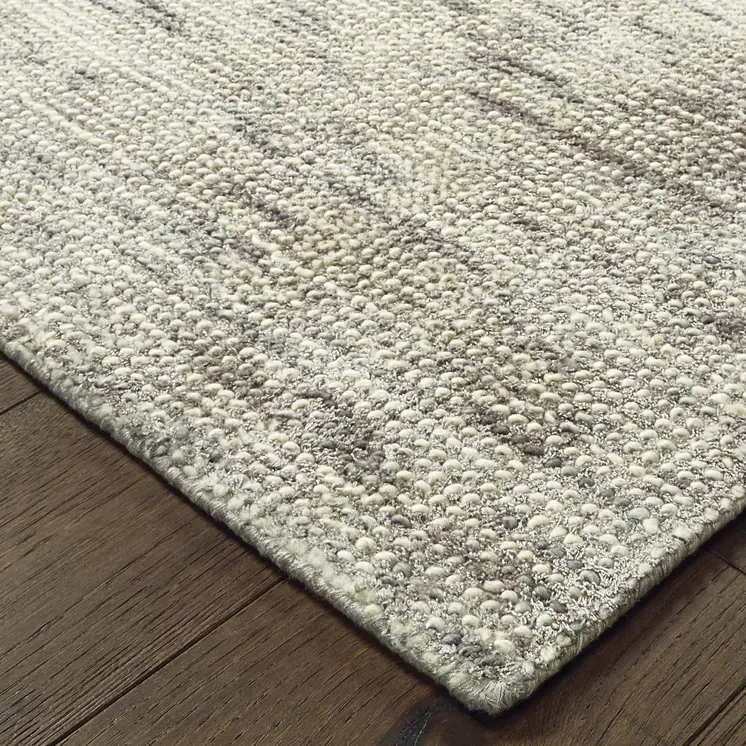10' X 13' Stone And Gray Hand Tufted Area Rug