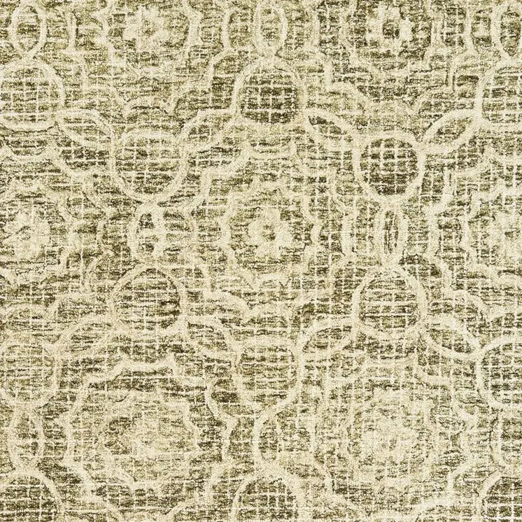 10' X 13' Green And Ivory Wool Geometric Hand Tufted Area Rug