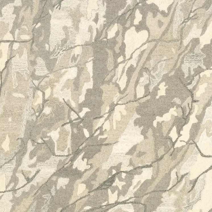 10' X 13' Beige And Ivory Wool Abstract Hand Tufted Area Rug