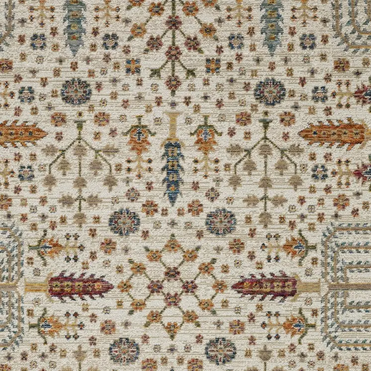 10' X 13' Ivory And Gold Oriental Area Rug
