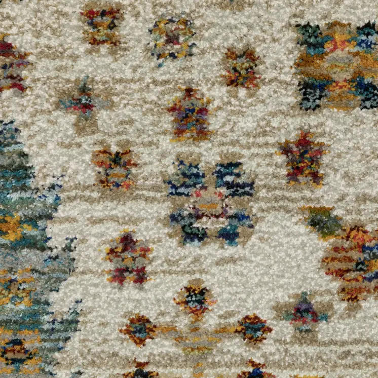 10' X 13' Ivory And Gold Oriental Area Rug