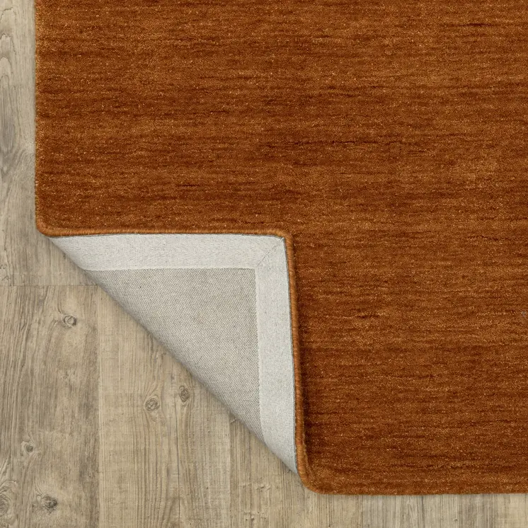 10' X 13' Rust Wool Hand Tufted Area Rug