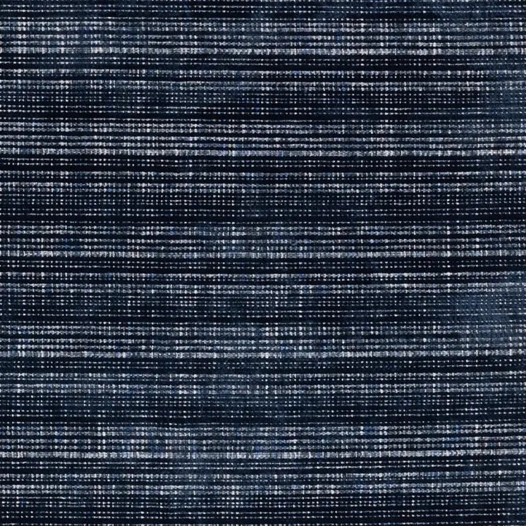 10' X 13' Navy Blue And Blue Striped Hand Tufted Area Rug