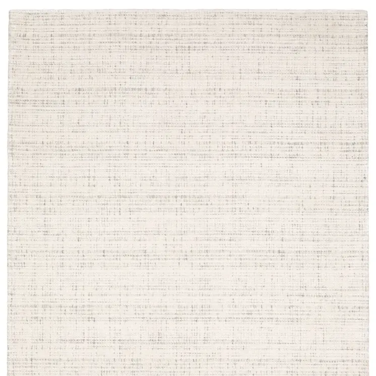 10' X 13' Ivory And Gray Striped Hand Tufted Area Rug