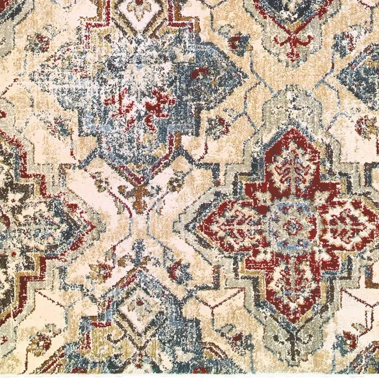 10' X 13' Ivory And Gold Oriental Area Rug