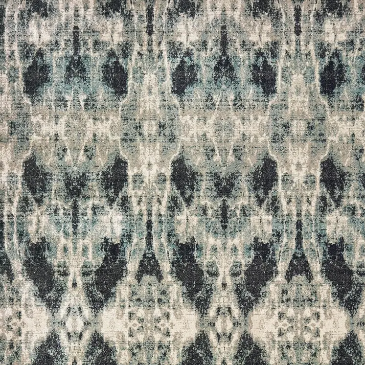 10' X 13' Gray And Blue Abstract Area Rug