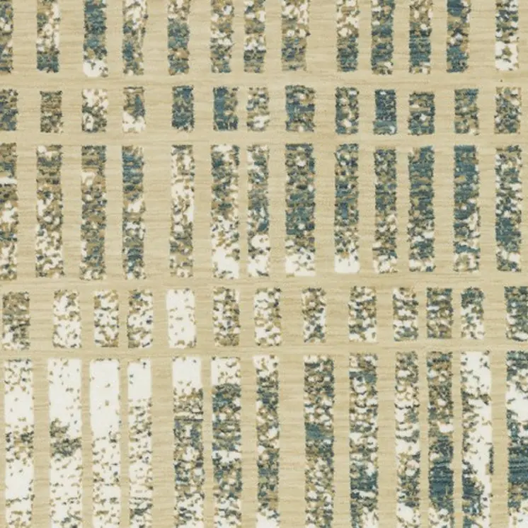 10' X 13' Beige And Blue Geometric Area Rug