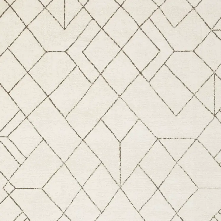 10' X 13' Ivory And Taupe Geometric Area Rug