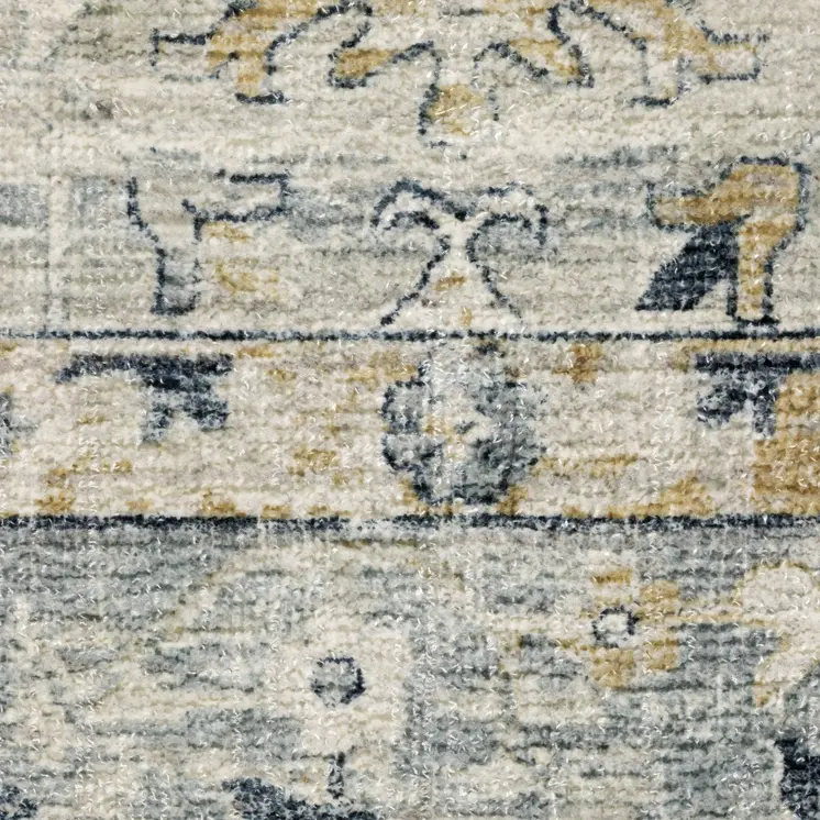 8' X 10' Gray And Blue Oriental Hand Tufted Area Rug