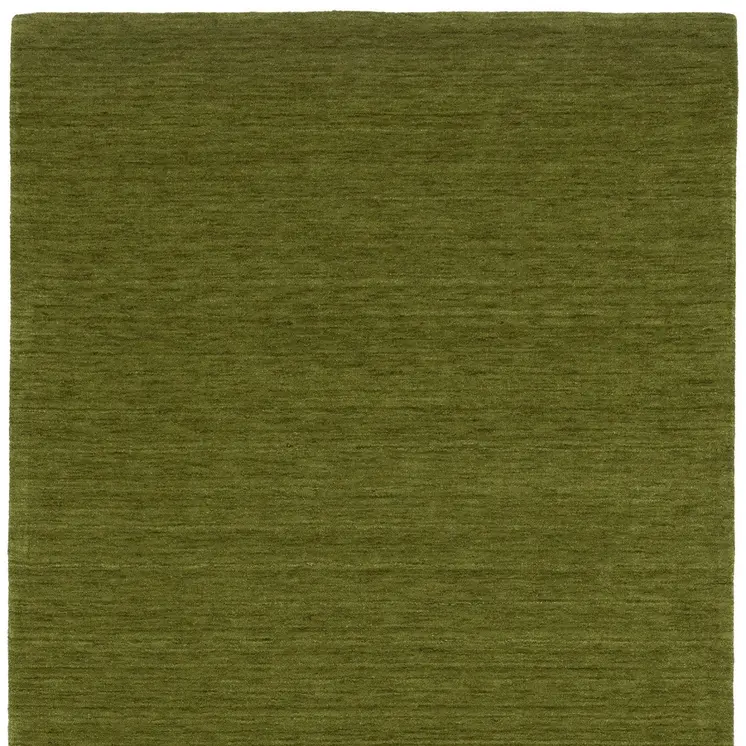 5' X 8' Green Wool Hand Tufted Area Rug