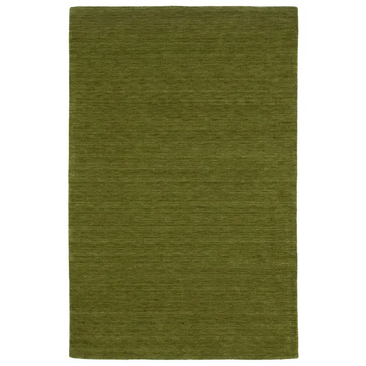 5' X 8' Green Wool Hand Tufted Area Rug
