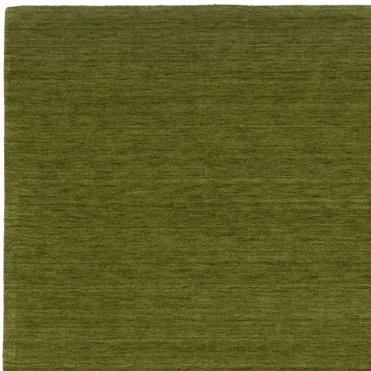 5' X 8' Green Wool Hand Tufted Area Rug