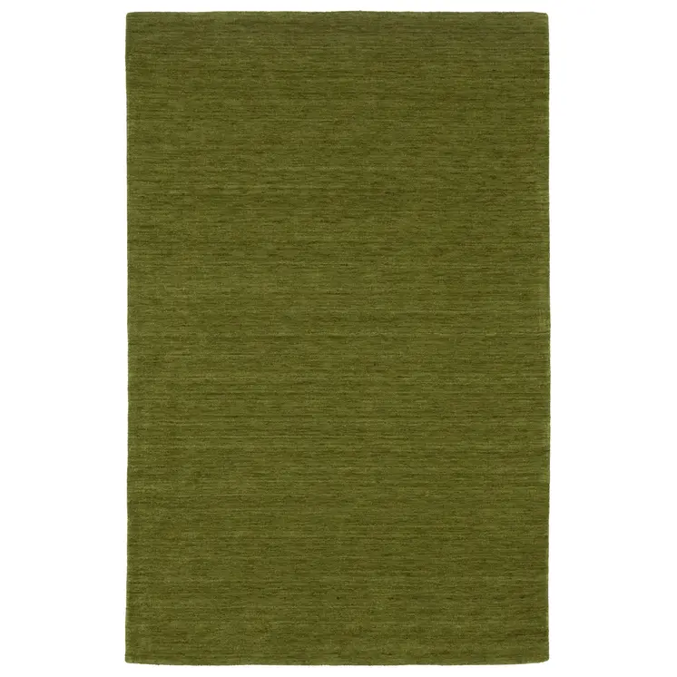 6' X 9' Green Wool Hand Tufted Area Rug