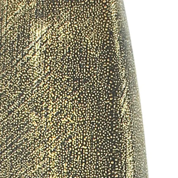 47" Gold Tapered Ceramic Floor Vase