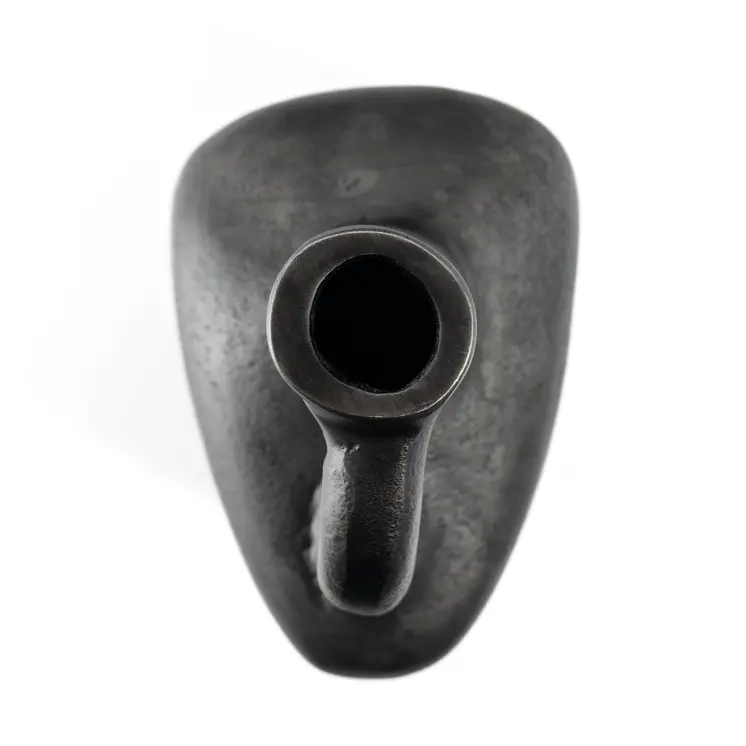 11" Gray Aluminum Jug Table Vase