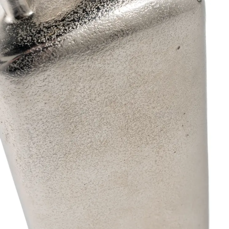 14" Silver Aluminum Jug Table Vase