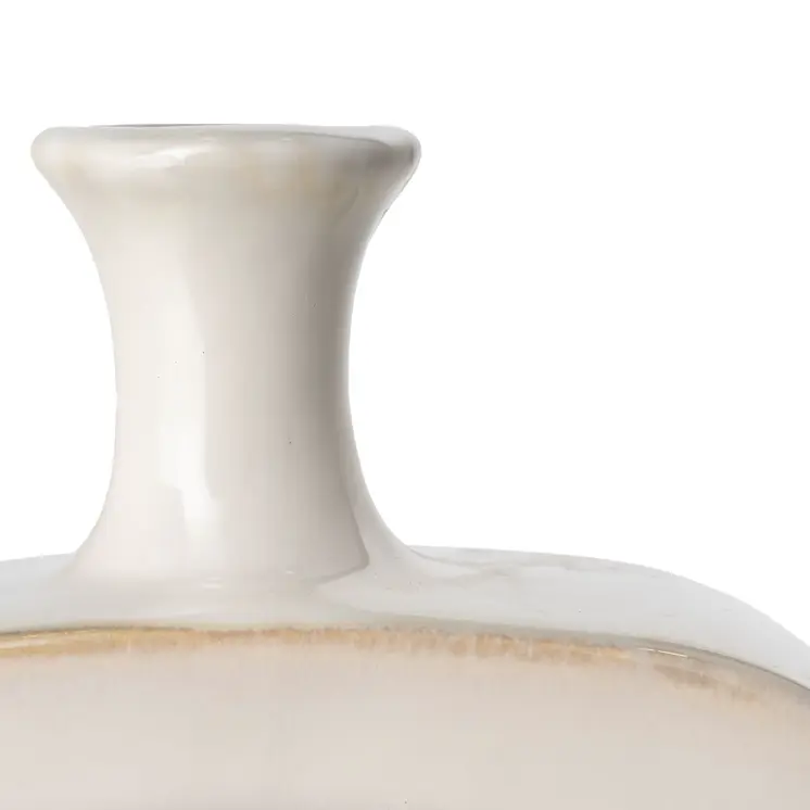 18" Aqua And White Ombre Ceramic Table Vase