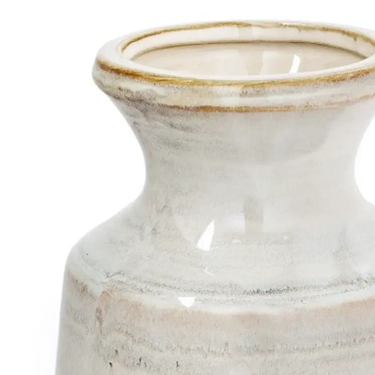 9" Blue And White Color Block Bud Ceramic Table Vase