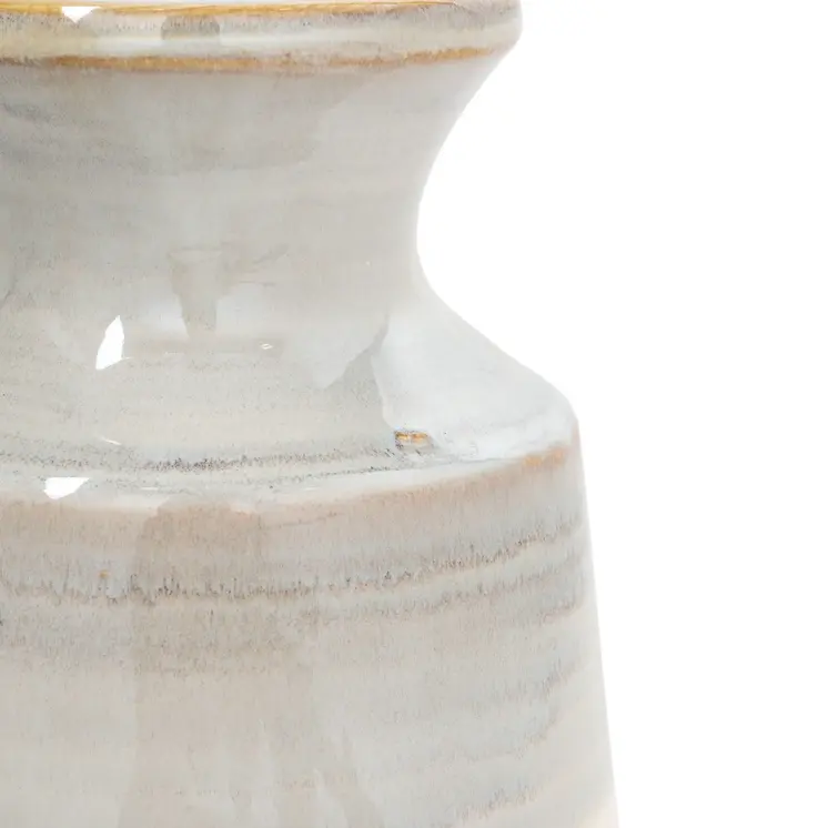 9" Blue And White Color Block Bud Ceramic Table Vase