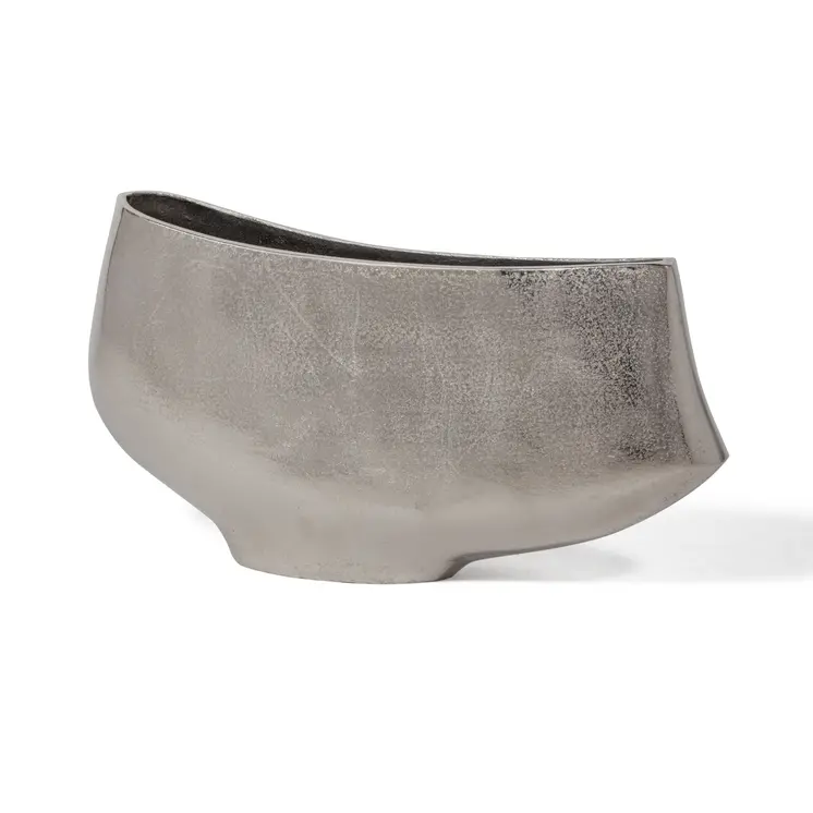 10" Nickel Aluminum Table Vase