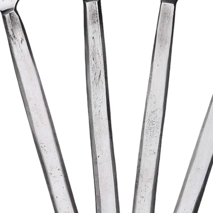 Hammered Silver Stainless Steel Four Piece Hand Forged Butter Knife