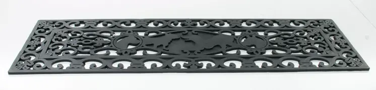 9" X 30" Black Rubber Dog Outdoor Door Mat