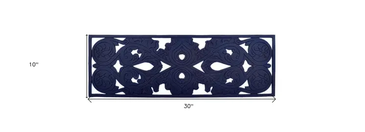10" X 30" Black Rubber Outdoor Door Mat