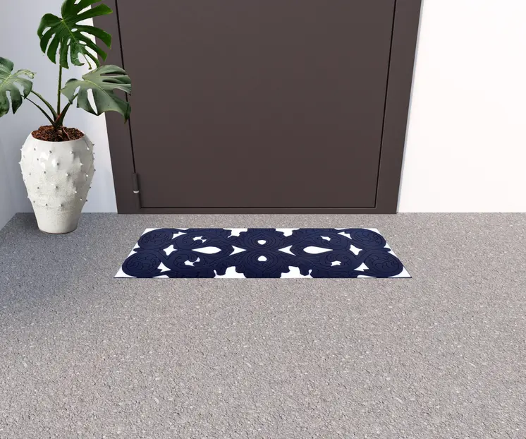 10" X 30" Black Rubber Outdoor Door Mat