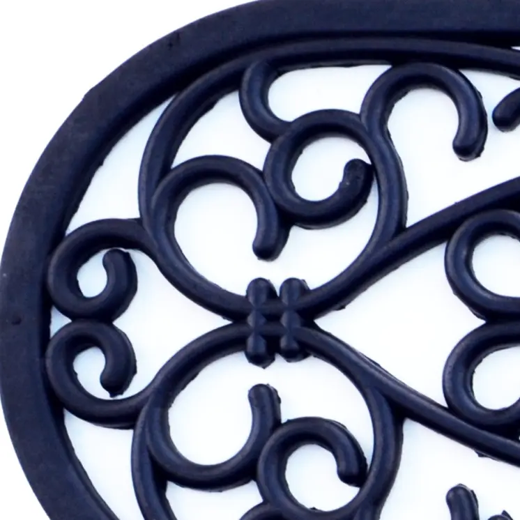 10" X 30" Black Rubber Outdoor Door Mat