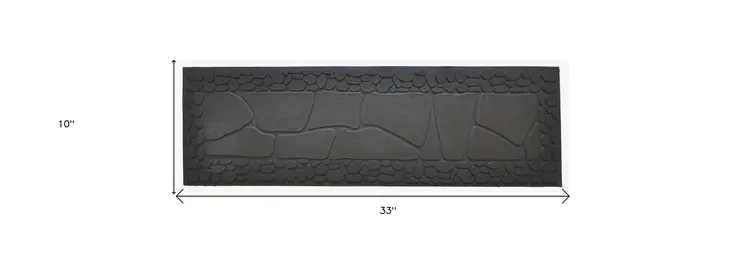 10" X 33" Black Rubber Outdoor Door Mat