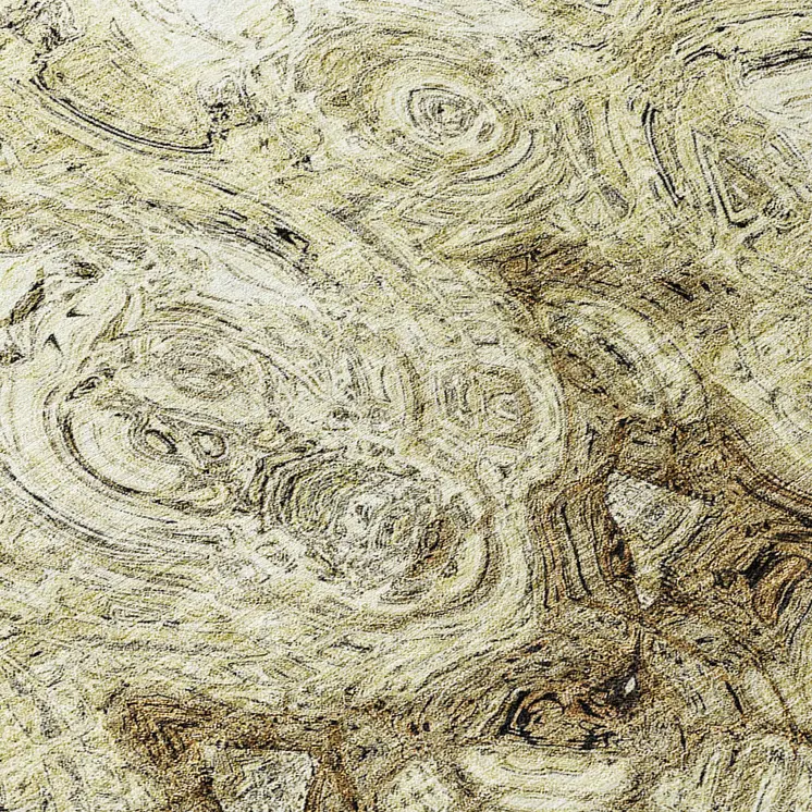 8' Beige Taupe And Brown Round Abstract Washable Indoor Outdoor Area Rug
