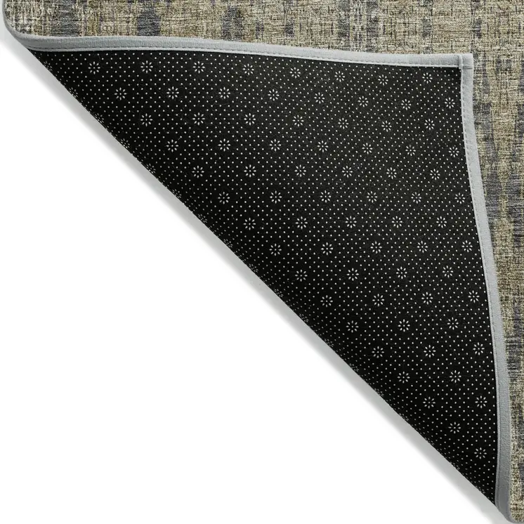 3' X 5' Gray Taupe And Beige Moroccan Washable Indoor Outdoor Area Rug