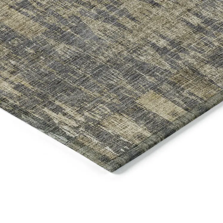 3' X 5' Gray Taupe And Beige Moroccan Washable Indoor Outdoor Area Rug