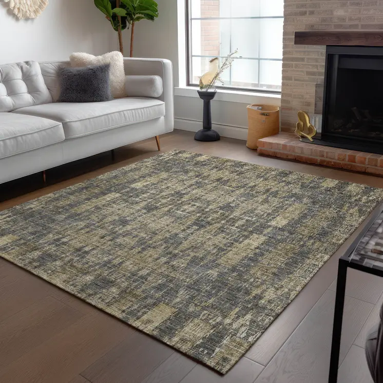 3' X 5' Gray Taupe And Beige Moroccan Washable Indoor Outdoor Area Rug