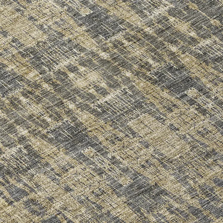 8' Gray Taupe And Beige Round Moroccan Washable Indoor Outdoor Area Rug