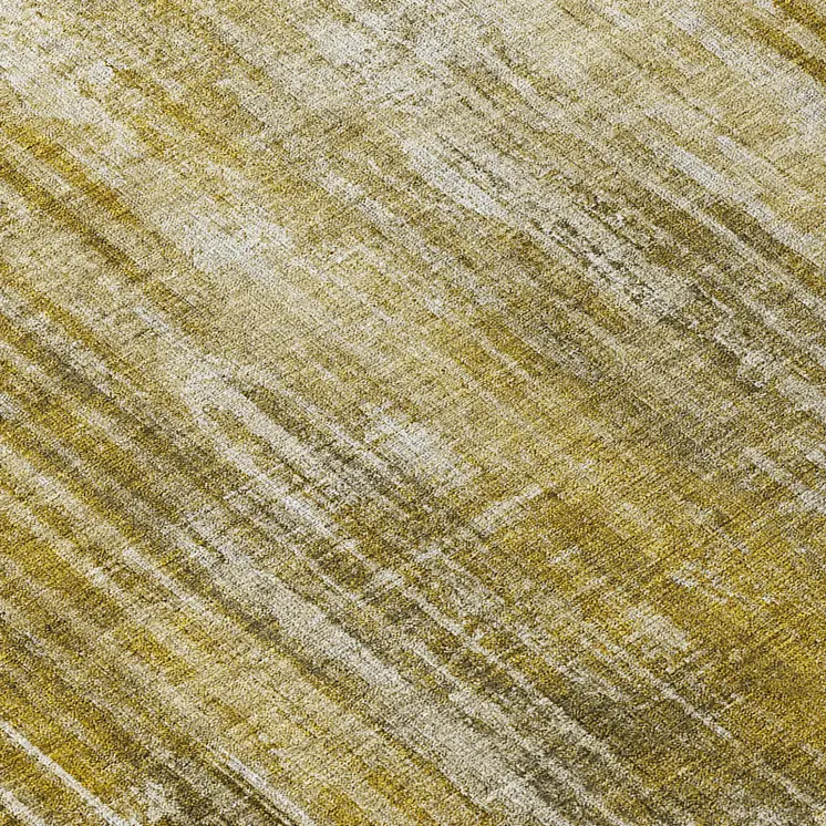 8' Brown Ivory And Taupe Round Striped Washable Indoor Outdoor Area Rug