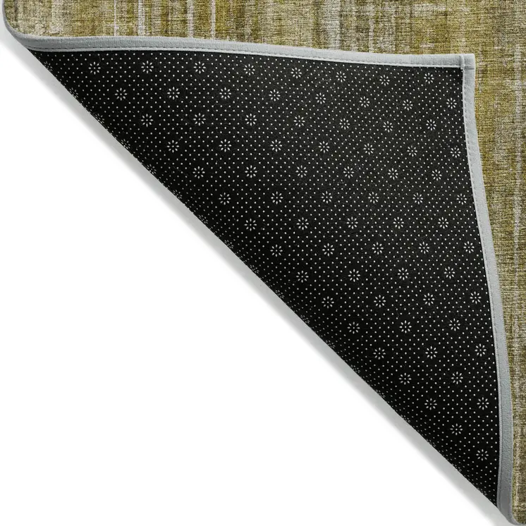 8' X 10' Brown Ivory And Taupe Striped Washable Indoor Outdoor Area Rug