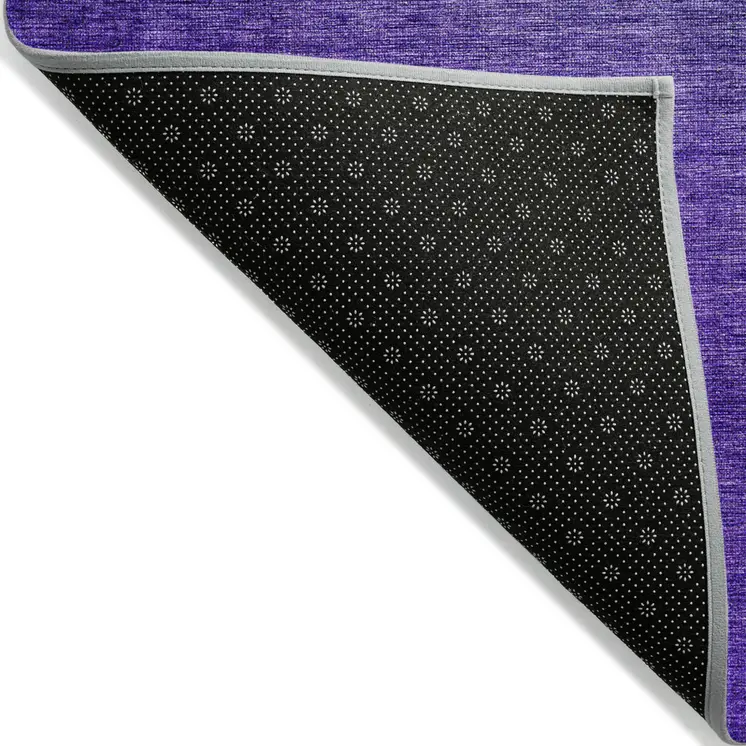 10' X 14' Green Purple And Charcoal Ombre Washable Indoor Outdoor Area Rug