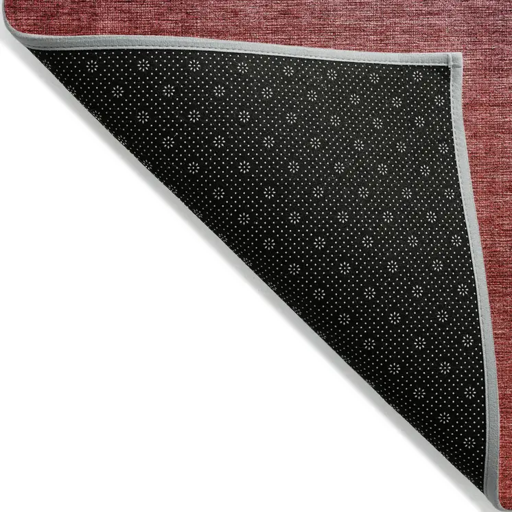 5' X 8' Navy Blue Red And Eggplant Ombre Washable Indoor Outdoor Area Rug