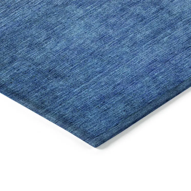 3' X 5' Olive Green Blue And Navy Blue Ombre Washable Indoor Outdoor Area Rug