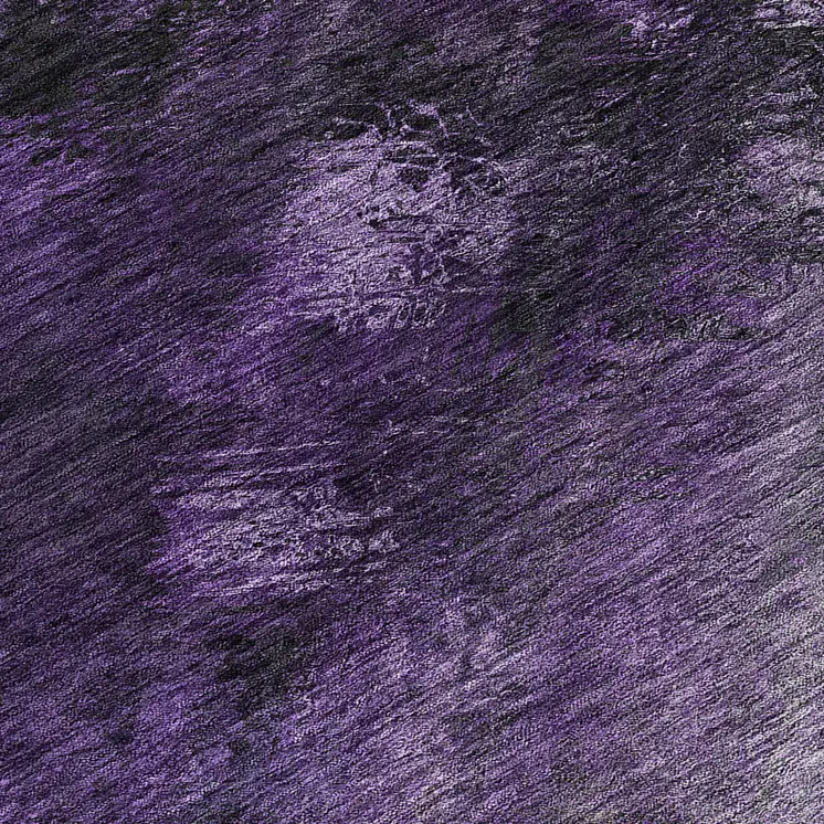 8' Purple Eggplant And Lavender Round Abstract Washable Indoor Outdoor Area Rug
