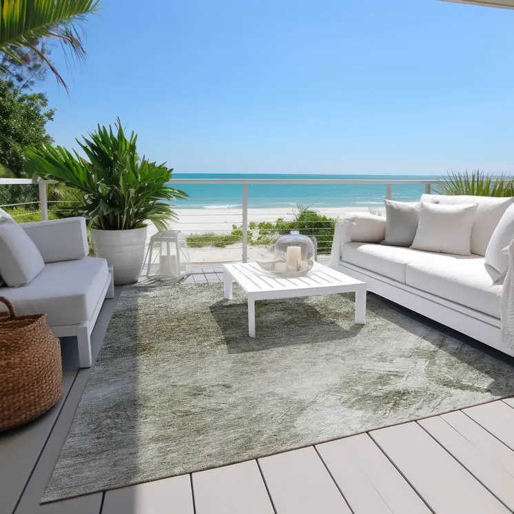 9' X 12' Taupe Beige And Brown Abstract Washable Indoor Outdoor Area Rug