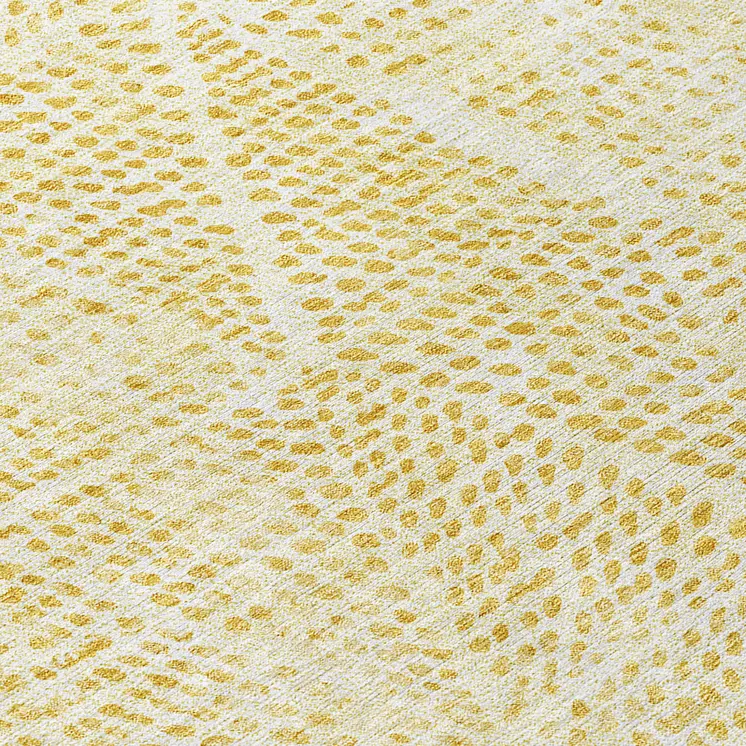 10' X 14' Wheat Gold And Ivory Geometric Washable Indoor Outdoor Area Rug