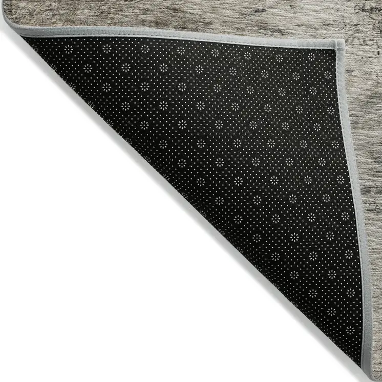 9' X 12' Taupe Beige And Brown Abstract Washable Indoor Outdoor Area Rug