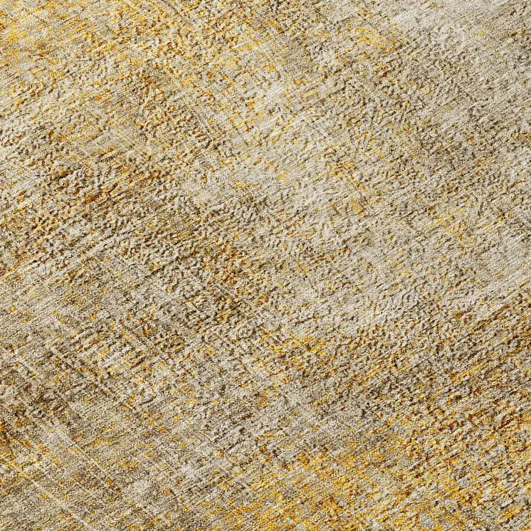 8' Beige Taupe And Ivory Round Abstract Washable Indoor Outdoor Area Rug