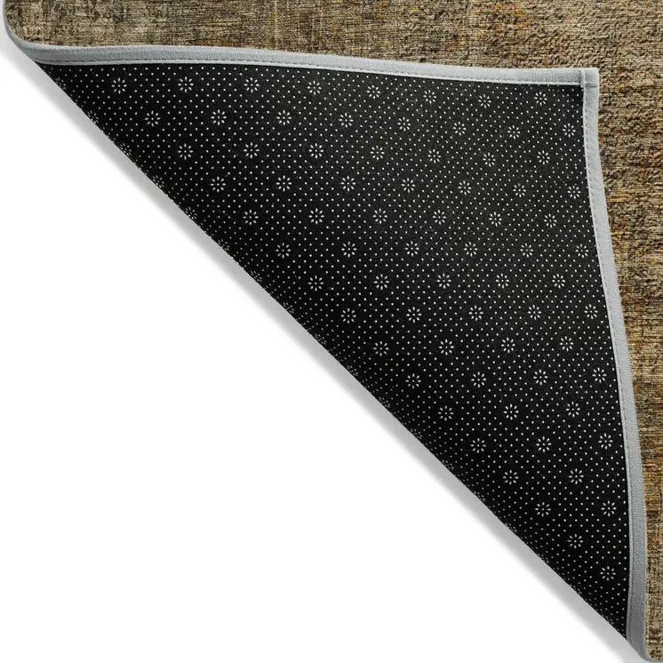 10' X 14' Brown Beige And Taupe Abstract Washable Indoor Outdoor Area Rug