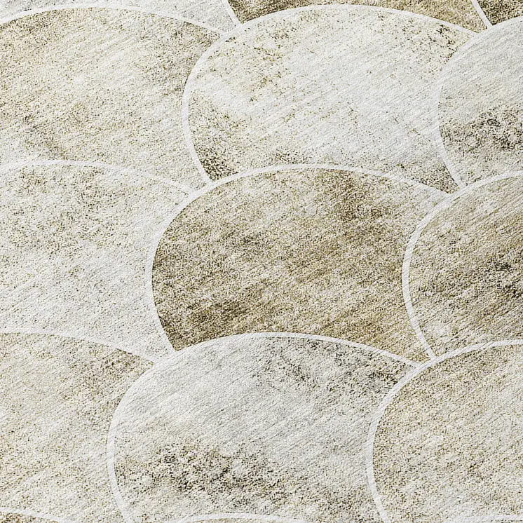 3' X 5' Beige Ivory And Tan Abstract Washable Indoor Outdoor Area Rug