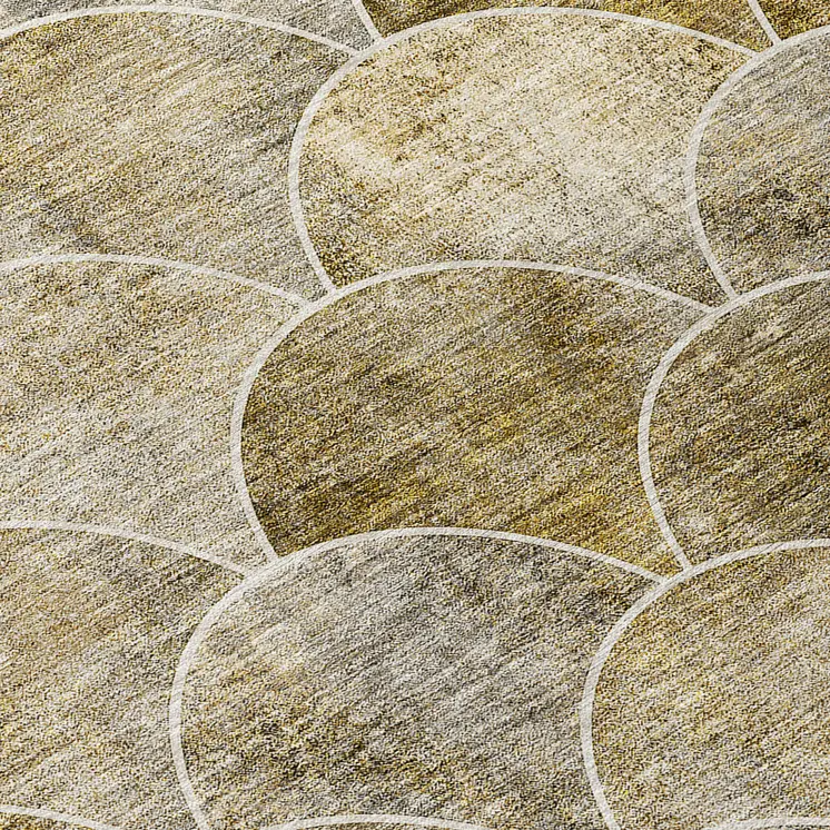 5' X 8' Taupe Beige And Gray Abstract Washable Indoor Outdoor Area Rug